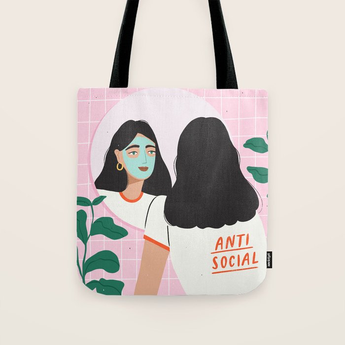 Anti Social Tote Bag Gallery Image 1