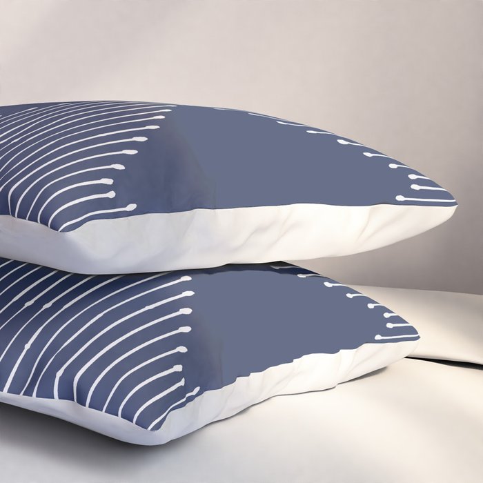 Geo (Navy) Pillow Sham Gallery Image 3