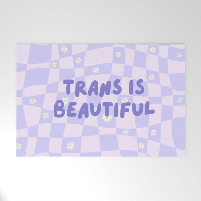 Trans is Beautiful Welcome Mat Gallery Image 1
