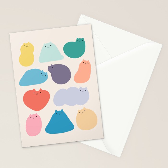 Cat Landscape 168 - Colourful Cats Stationery Card Gallery Image 2