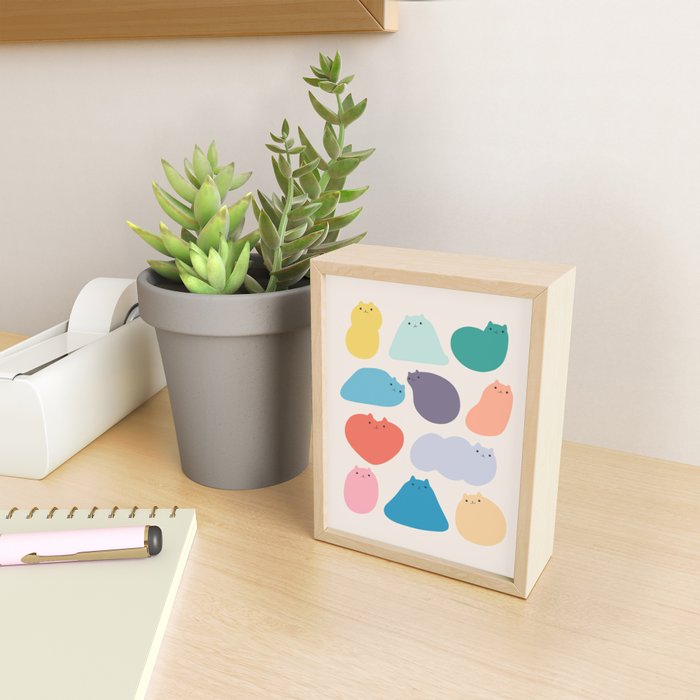 Cat Landscape 168 - Colourful Cats Mini Art Print Gallery Image 2