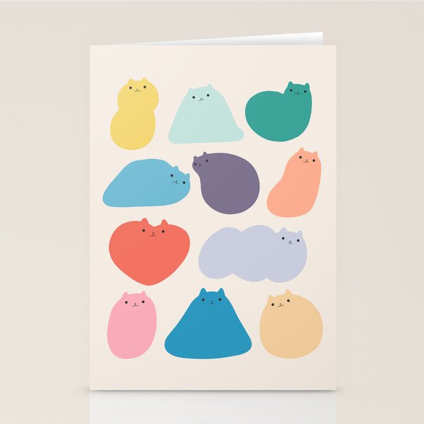 Cat Landscape 168 - Colourful Cats Stationery Card Gallery Image 2
