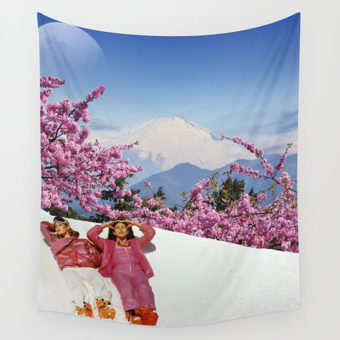 Spring Skiing Wall Tapestry Gallery Image 4