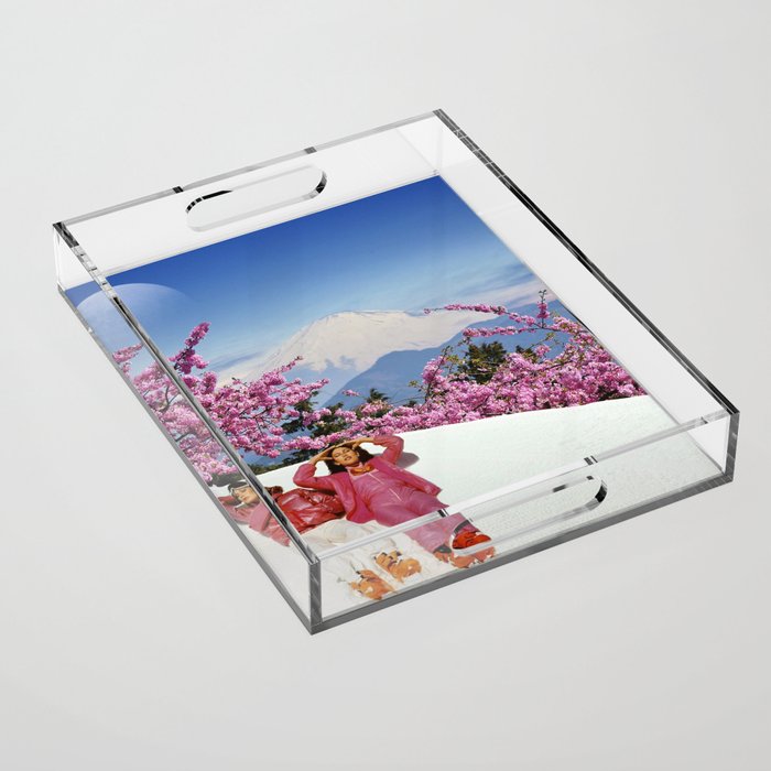 Spring Skiing Acrylic Tray Gallery Image 1