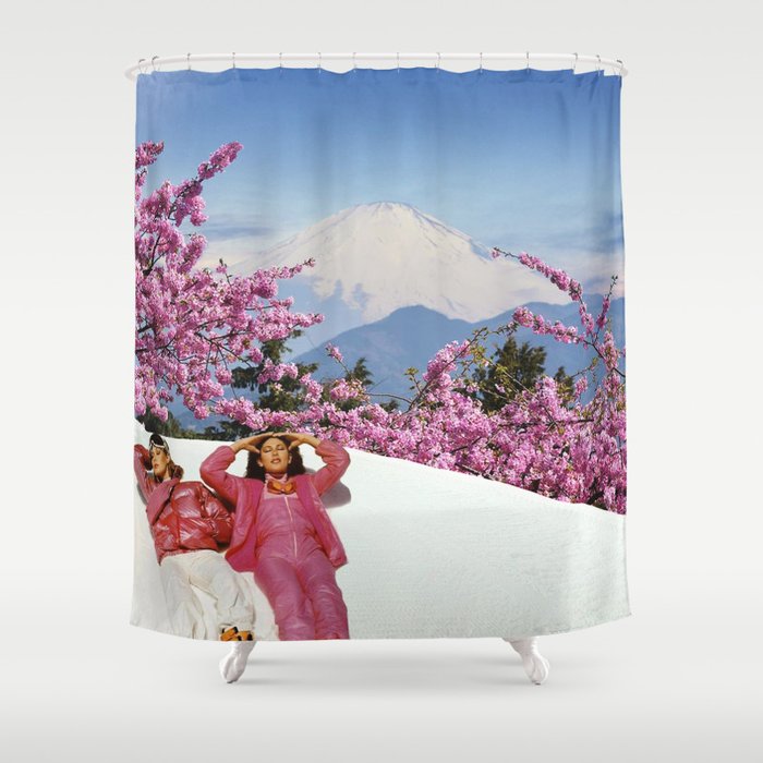 Spring Skiing Shower Curtain Gallery Image 1
