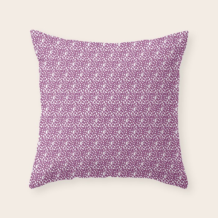 dahlia: purple floral pattern Throw Pillow Gallery Image 6