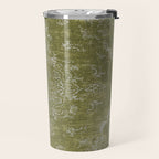 Antique Persian Vintage Rug Print Olive Green Travel Mug Gallery Image 2