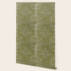 Antique Persian Vintage Rug Print Olive Green Wallpaper Gallery Image 2