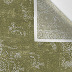 Antique Persian Vintage Rug Print Olive Green Wall Tapestry Gallery Image 3