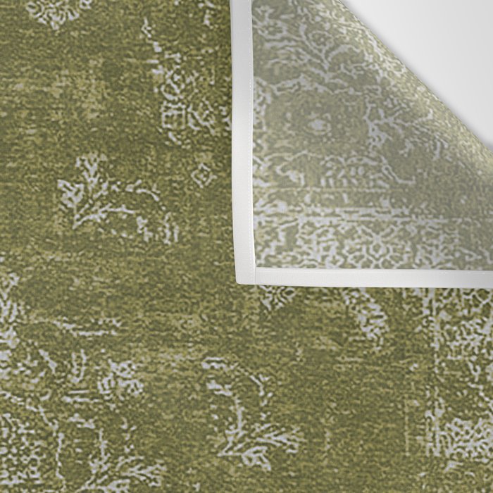 Antique Persian Vintage Rug Print Olive Green Wall Tapestry Gallery Image 3