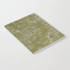 Antique Persian Vintage Rug Print Olive Green Notebook Gallery Image 2