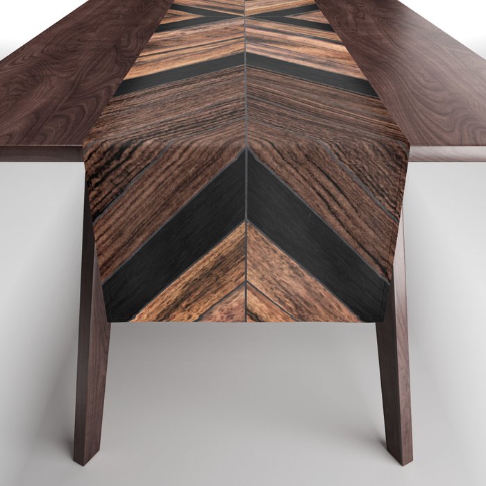 Urban Tribal Pattern No.3 - Wood Table Runner Gallery Image 1