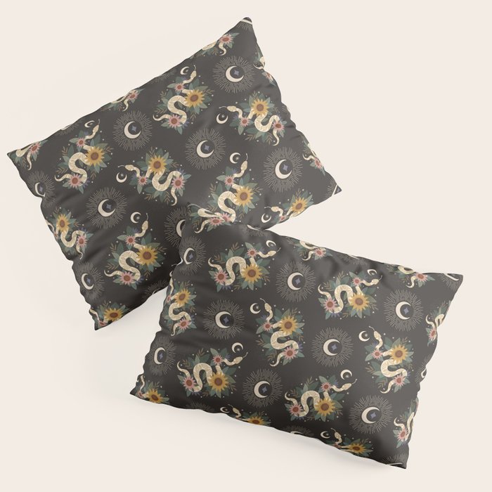 Year of the Snake 2025 - Black Pillow Sham Gallery Image 1