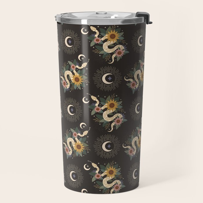 Year of the Snake 2025 - Black Travel Mug Gallery Image 2