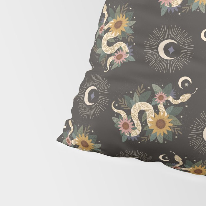 Year of the Snake 2025 - Black Pillow Sham Gallery Image 4