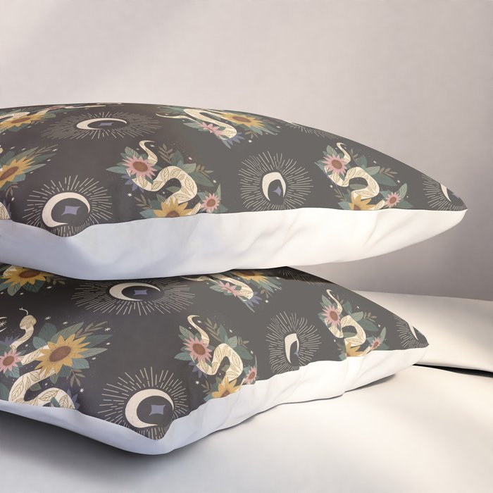 Year of the Snake 2025 - Black Pillow Sham Gallery Image 3