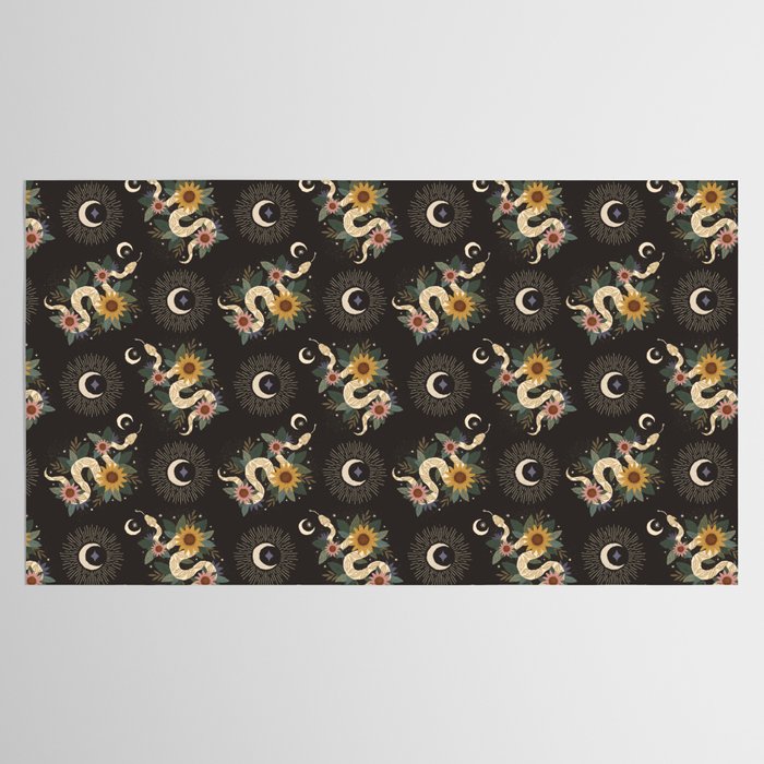 Year of the Snake 2025 - Black Tablecloth Gallery Image 2