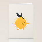 Good Meowâing 9 yoga warrior II Stationery Card Gallery Image 2