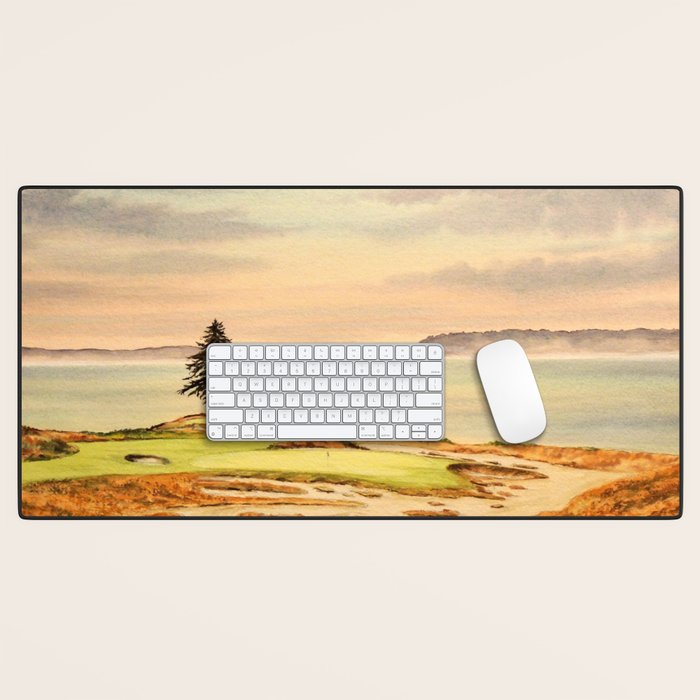 Chambers Bay Golf Course 15th Hole Desk Mat Gallery Image 1