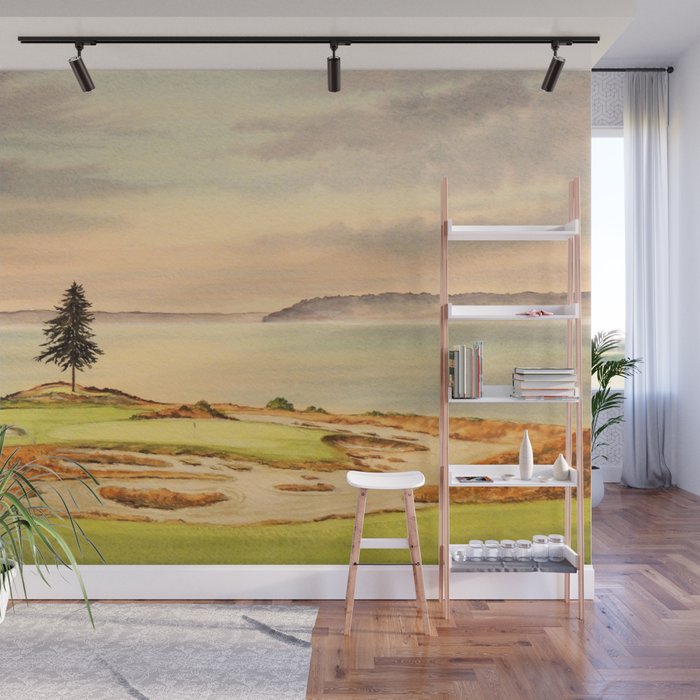 Chambers Bay Golf Course 15th Hole Wall Mural Gallery Image 1