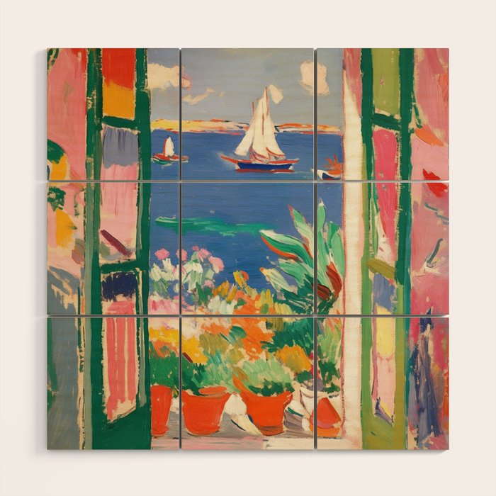 Sea View from the Window  Wood Wall Art Gallery Image 1