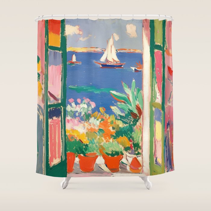 Sea View from the Window  Shower Curtain Gallery Image 1
