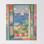 Sea View from the Window  Throw Blanket Gallery Image 2
