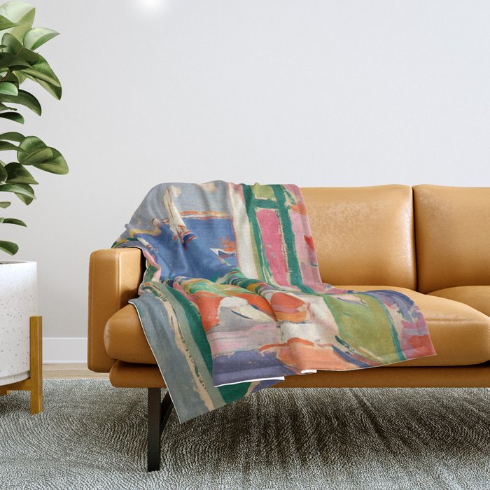 Sea View from the Window  Throw Blanket Gallery Image 1