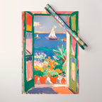 Sea View from the Window  Wrapping Paper Gallery Image 1