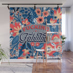 F*cking Fabulous - Denim & Coral Palette Wall Mural Gallery Image 1