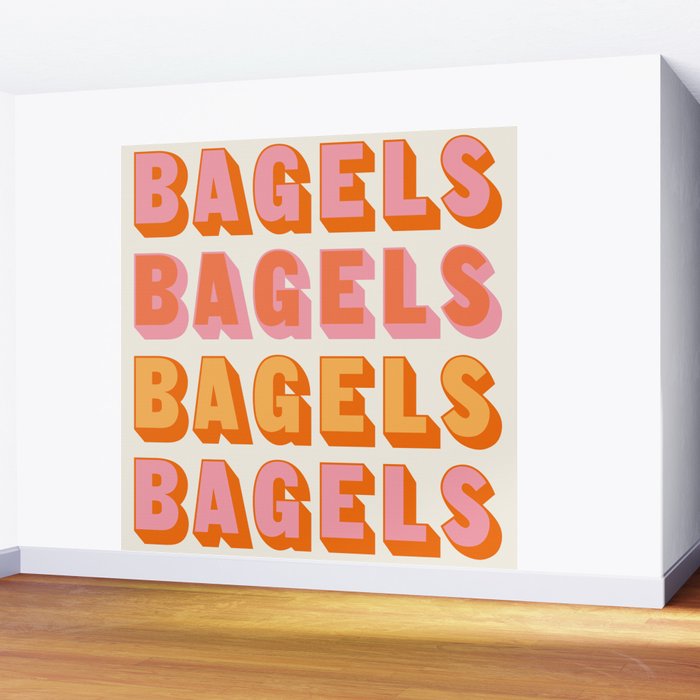 BAGELS BAGELS BAGELS Wall Mural Gallery Image 2