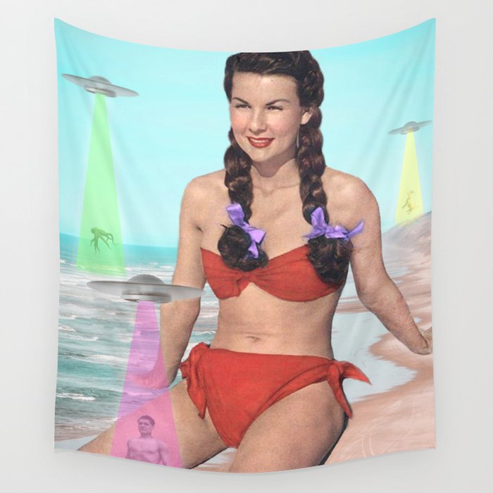 Abductions on the Beach Wall Tapestry Gallery Image 4