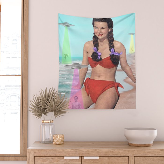 Abductions on the Beach Wall Tapestry Gallery Image 2