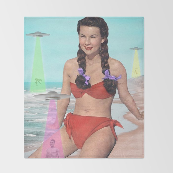 Abductions on the Beach Throw Blanket Gallery Image 2