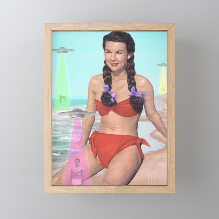 Abductions on the Beach Mini Art Print Gallery Image 1