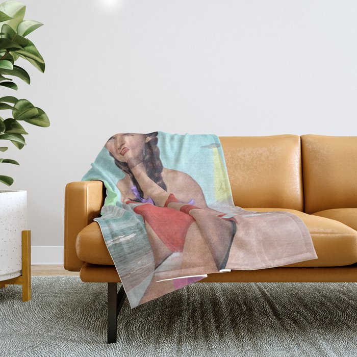 Abductions on the Beach Throw Blanket Gallery Image 1