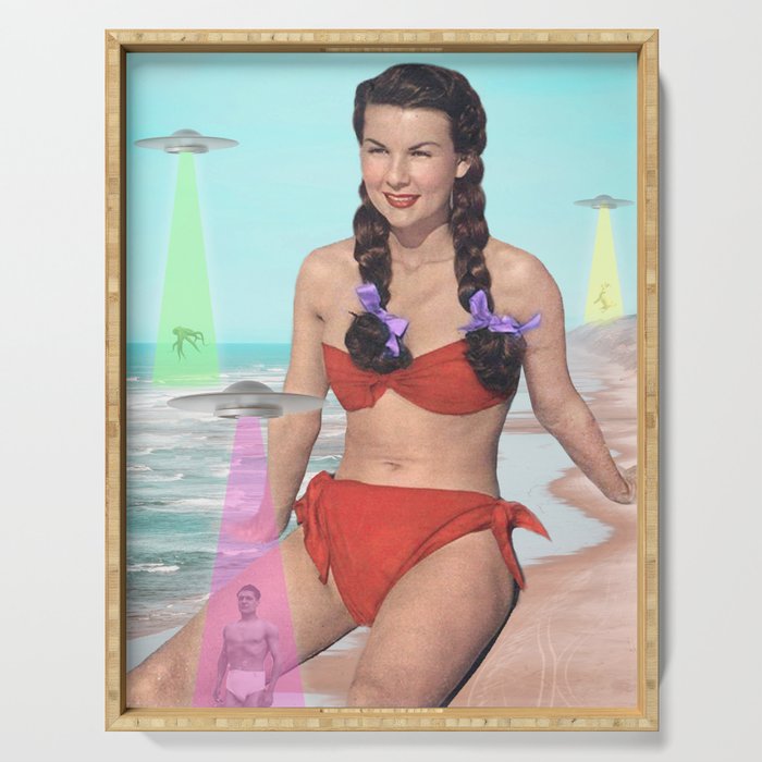 Abductions on the Beach Serving Tray Gallery Image 1