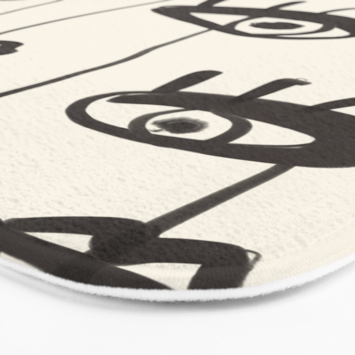 Abstract line art eyes 2 Bath Mat Gallery Image 3
