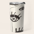 Abstract line art eyes 2 Travel Mug Gallery Image 2