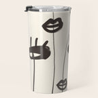 Abstract line art eyes 2 Travel Mug Gallery Image 3