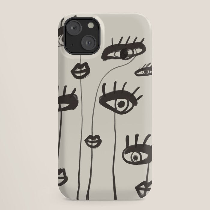 Abstract line art eyes 2 iPhone Case Gallery Image 18