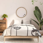 Abstract line art eyes 2 Comforter Gallery Image 3