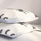Abstract line art eyes 2 Pillow Sham Gallery Image 3