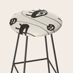 Abstract line art eyes 2 Stool Gallery Image 2