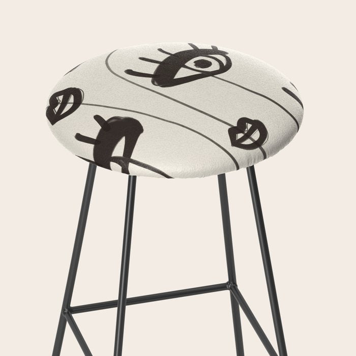 Abstract line art eyes 2 Stool Gallery Image 2