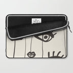 Abstract line art eyes 2 Laptop Sleeve Gallery Image 2