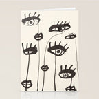 Abstract line art eyes 2 Stationery Card Gallery Image 2