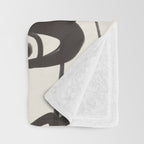 Abstract line art eyes 2 Throw Blanket Gallery Image 3