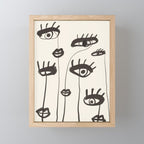 Abstract line art eyes 2 Mini Art Print Gallery Image 1