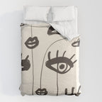 Abstract line art eyes 2 Duvet Cover Gallery Image 6